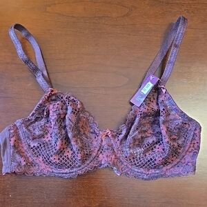 NWT Adore Me Burgundy Lace Bra New